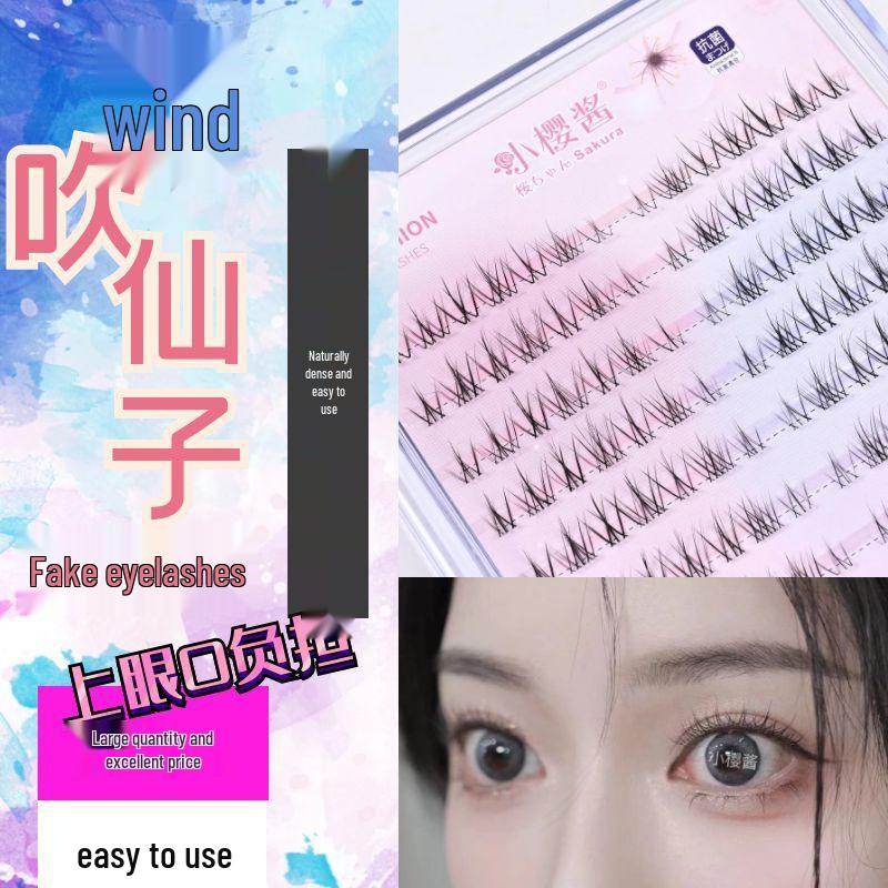 

Ресницы феи Сакуры: Большие, Естественные, Живые Начальные Кластеры 10 Rows Black Band