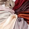 Hot Plain Shimmer Hijab Silk Wrinkle Scarf Muslim Woman Hijab Shawls Islam Woman Long Wraps Femme Headband Pure Turban