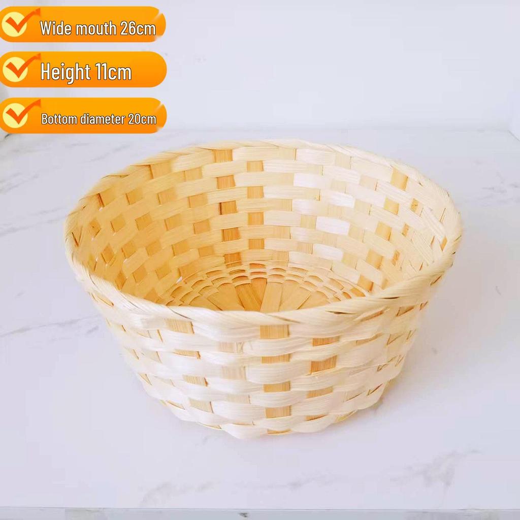 Bamboo Woven Basket for Steaming and Storage - Perfect for Dishes, Rice, Cakes, Barbecue, Fresh Produce, and Eggs