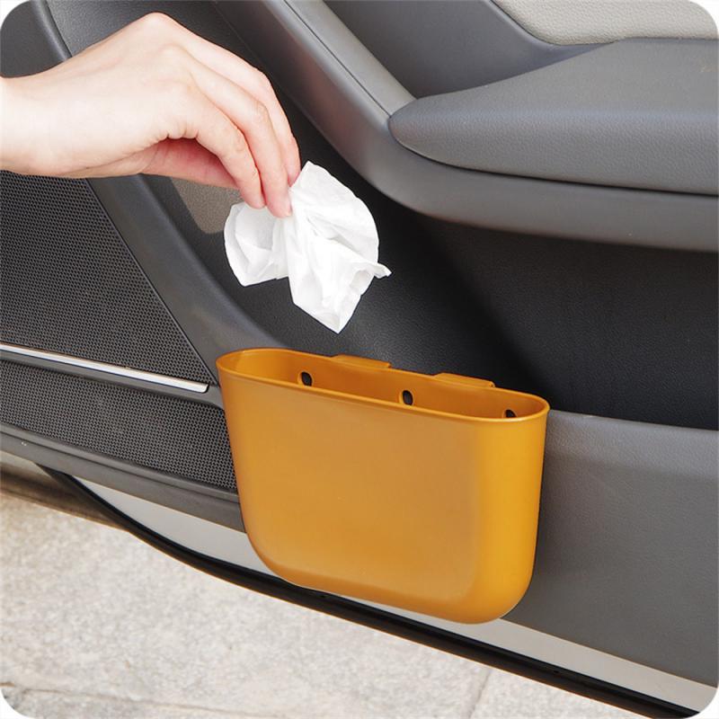 2~5PCS Small Garbage Bin Portable Double-button Design Car Interior Accessories Car Garbage Cans Creative Car Accessories