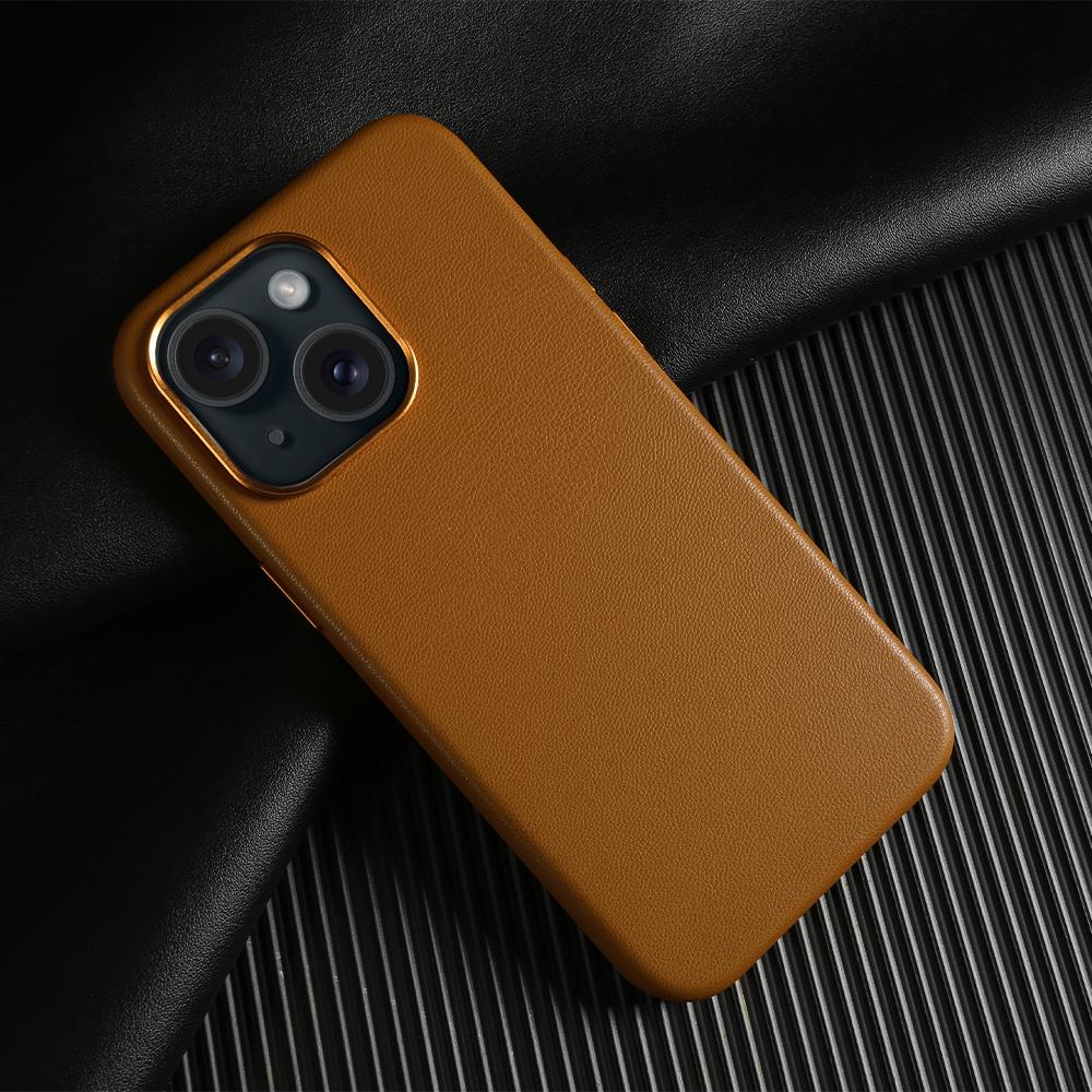 Für iPhone 14 Magnethülle Umweltfreundliche RPET-Leder-Telefonrückseite GRS-zertifiziert