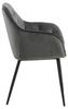 Brooke VIC UPHOLSTERED CHAIR, dark gray, METAL LEGS