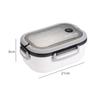 Student Lunch Box Thickened PP Plastic Material Partition Double-deck Bento Lunch Box Can Be Heated By Microwave Oven Lunchbox