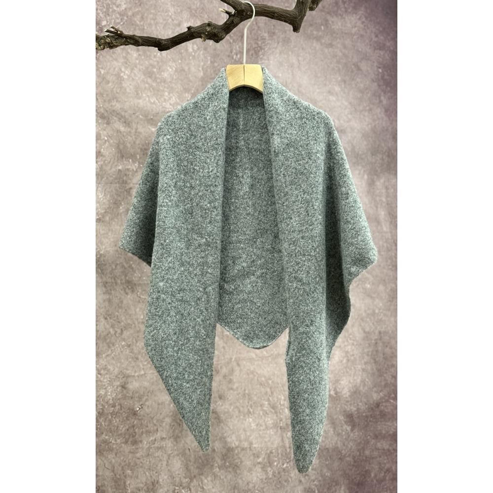 Triangle Scarf Scarf Solid Color Shawl Cape Autumn and Winter Women's High-end Shawl Blanket Warm Small Cape Cape