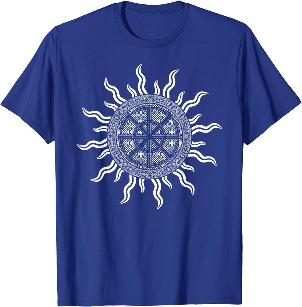 Double Kolovrat Slavic Heritage Sun God Deity Symbol TShirt Summer Cotton ONeck Short Sleeve Mens T Shirt New S3XL