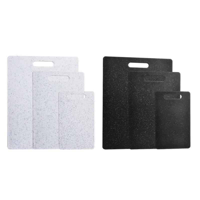 Three-Piece Marble and Plastic Cutting Board Set for Vegetables and Household Use