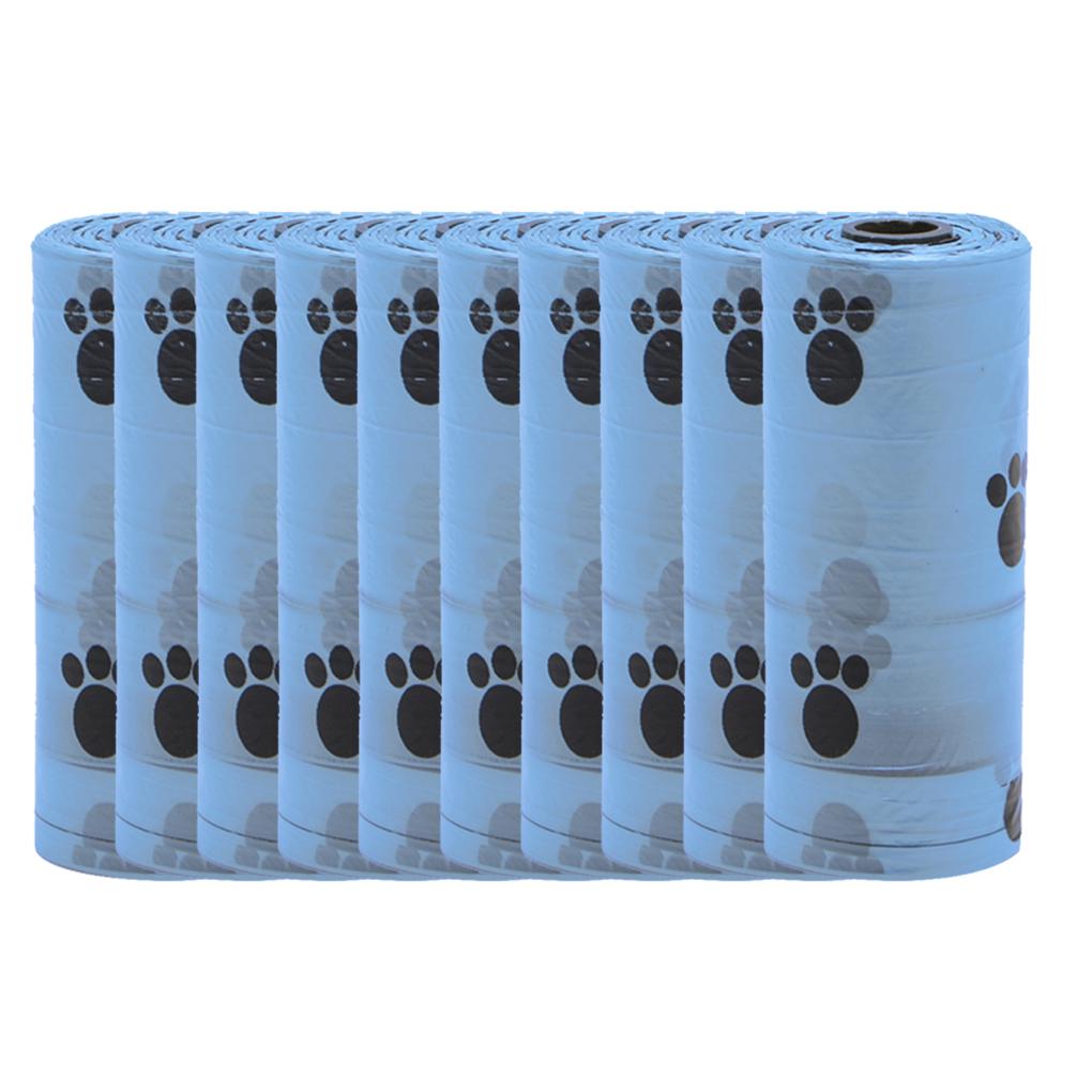 10PCS Colorful Print Plastic Pet Poop Clean Up Bag Waste Holder Trash Rubbish Bag Home Supplies
