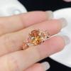 BELLA BOX Delicate  Rose Gold Color Wedding Ceremony Party Ring Female Geometric Shape Zircon Stone Gorgeous Stylish Accessories For Women