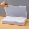 Plastic Storage Box with Latching Lid for Paper and Classroom Organization Stackable Document Holder Magazine Organizer