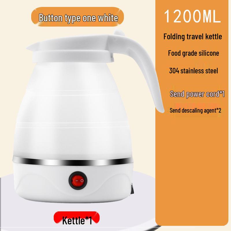 Portable Folding Silicone Electric Kettle with 304 Stainless Steel, Auto Power Off, Anti-Dry Burning - Ideal for Travel, Home, or Dorm Use