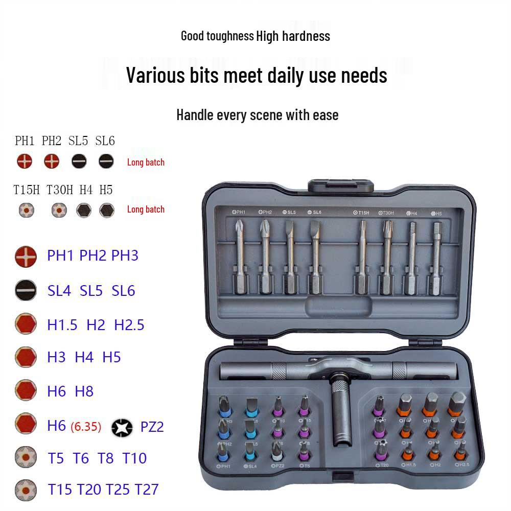 32-in-1 Magnetischer Schraubendreher & Ratschenschlüssel-Satz mit hoher Härte