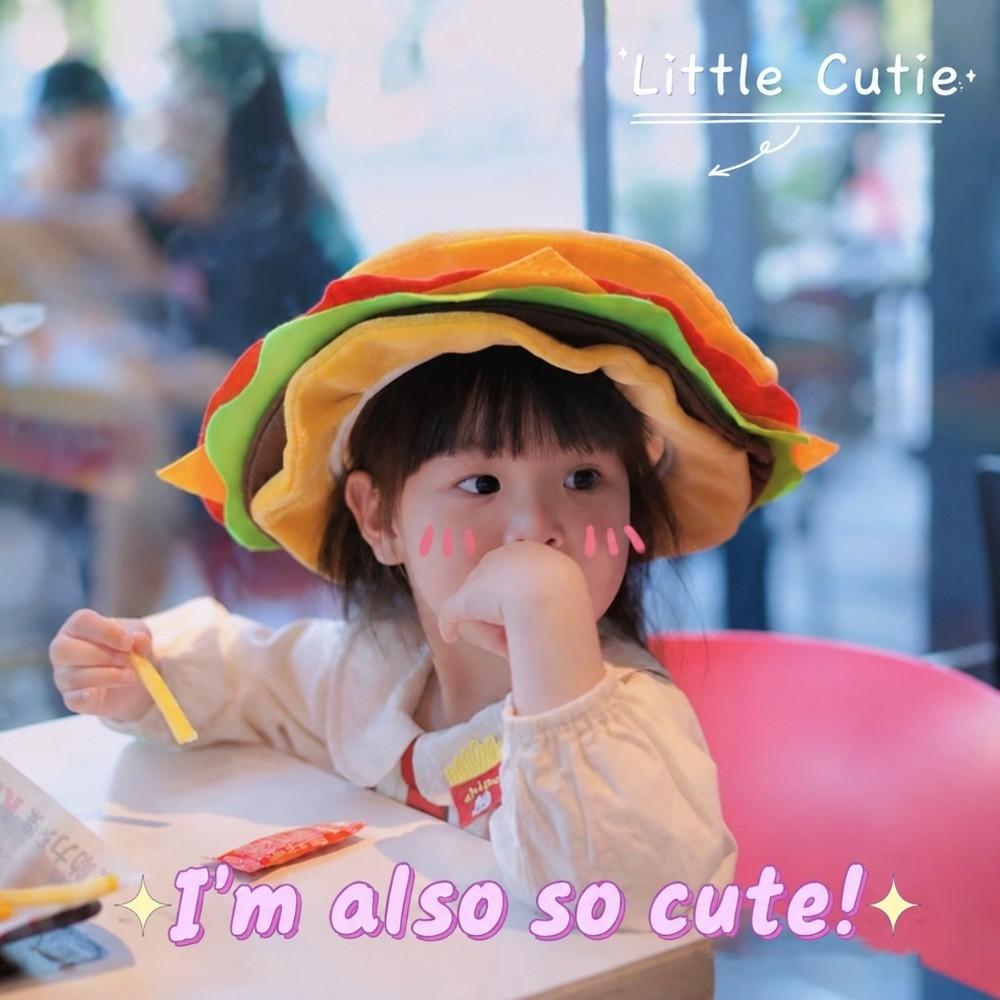 Carnival Costume Cheeseburger Hat Photo Prop Costume Hat Fast Hamburger/Fries Shaped Hat For Party