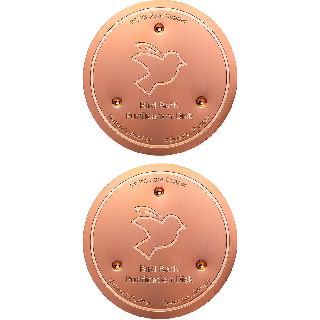 Vasca per Uccelli Disco di Rame 0,6 mm Disco di Pulizia in Rame Rinforzato con Supporto a Tre Punti per Acqua Pulita Sicura Fisicamente