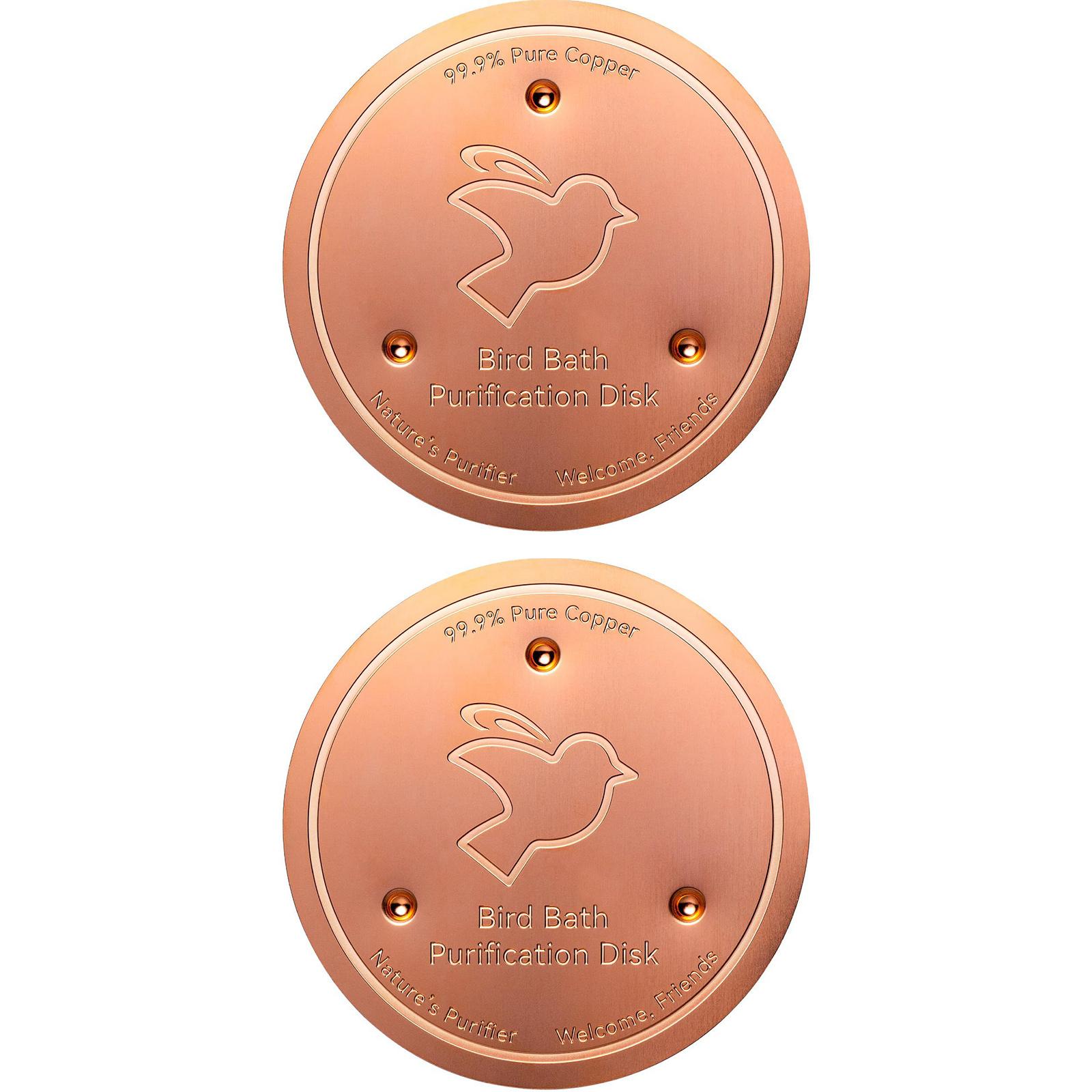 

Медный диск для очистки воды в птичьей купальне с тройной точкой опоры Медный очиститель Универсальный для уличной птичьей купальни