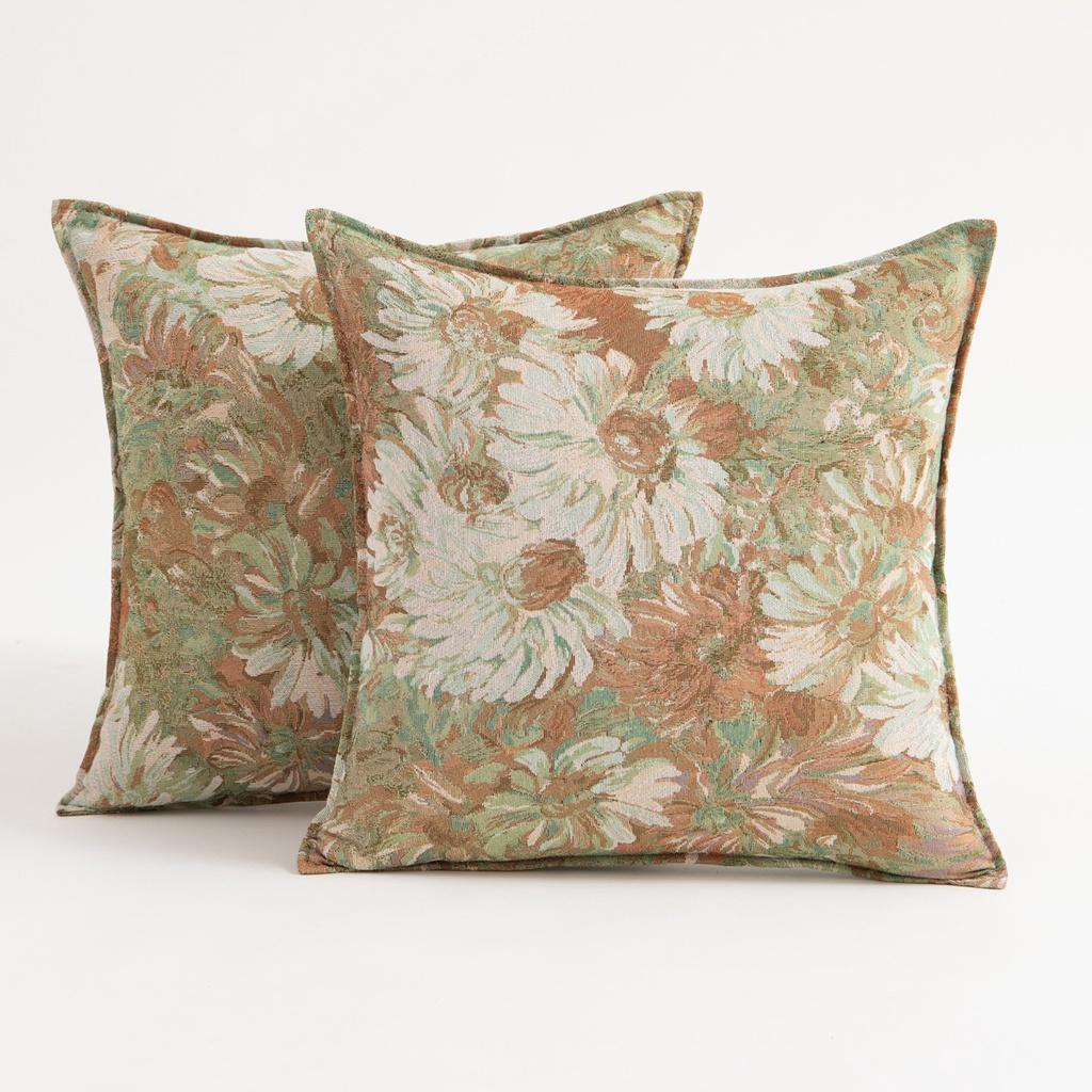 Moroccan Oil Painting Style Flower Pillow American Style Pillow Cushion Sofa Pillow Cover (Without Pillow Core)