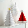 Christmas Honeycomb Decor 3D Snowflake,Santa Hat & Tree Ornaments,Foldable Paper Hanging Decor for Holiday Parties & Home Decor