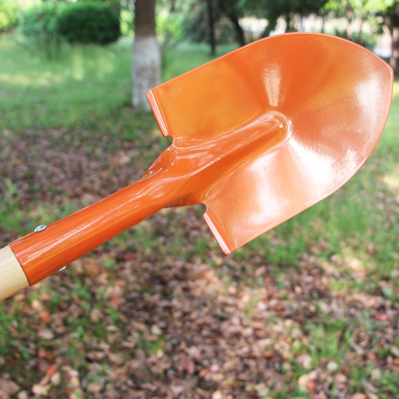Wooden Handle Stainless Steel Gardening Shovel - Small, Pointed Shovel for Snow, Soil, Planting Trees & Flowers