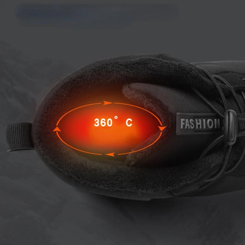 New Men's Hiking Shoes Winter Warm Barefoot Shoes for Women High Quality Waterproof Ankle Boots Outdoor Non-Slip Men Snow Boots