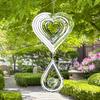 Stainless Steel Reflective Wind Spinners Outdoor Garden Decor Sparkly Wind Chime Yard Patio