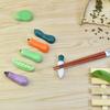 1Pc Japanese Style Ceramic Chopsticks Holder Stand Carrot Pea Vegetables Design Chopstick Rack Pillow Rest Kitchen Tableware