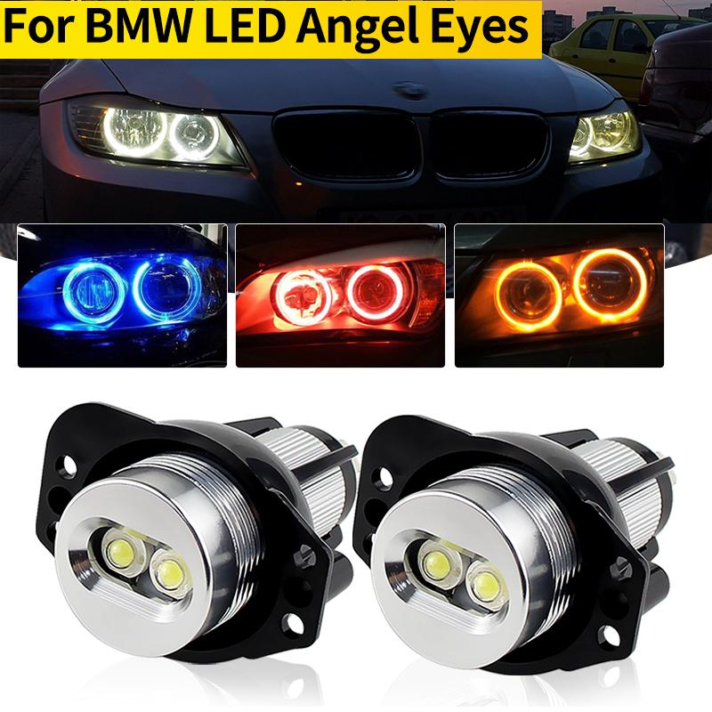 2pcs CANbus 10w LED Angel Eyes Marker Lights Bulbs Error Free White/Red/Blue for BMW E90 E91 3 Series 325i 328i 335i 2006-2008