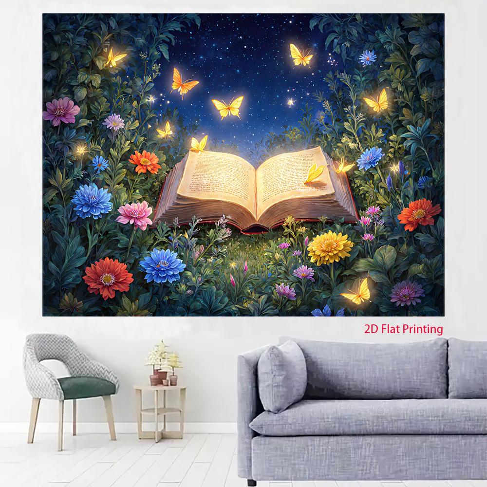 2D flat banner, 1 piece - Enchanting illustrations, suitable for books, UV printing - Banner background fabric