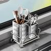 Kitchen Draining Storage Rack Stainless Steel Wall Mounted Organizer Holder For Chopstick Spoon Fork Practical Storage Bracket