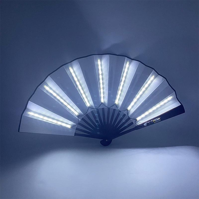10-Inch LED Luminous Folding Dance & Disco Fan for Bodybuilding, Bars, and KTV Atmosphere