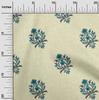 oneOone Cotton Flex Light Gray Fabric Leaves & Floral Block Dress Material Fabric Print Fabric By The Yard 40 Inch