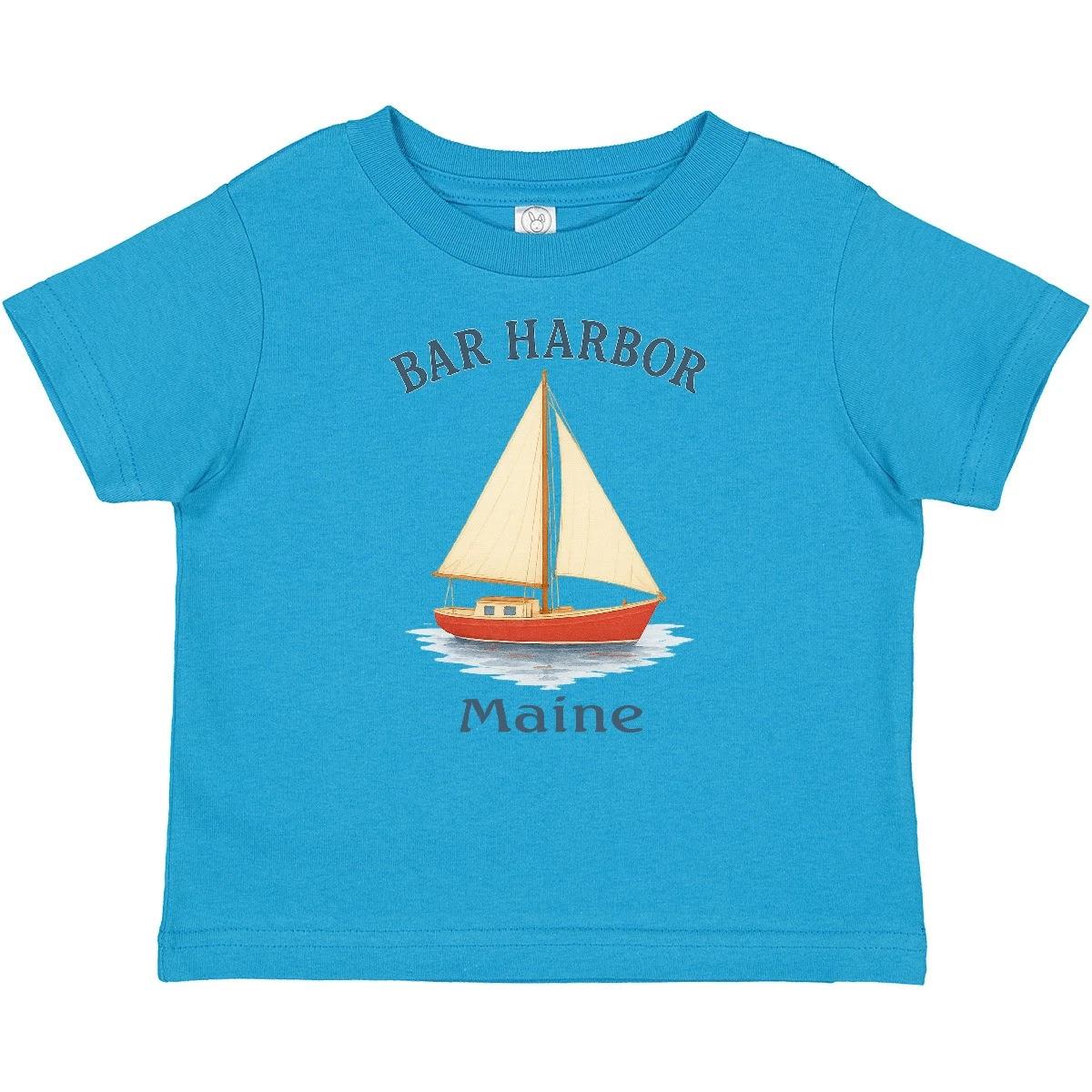 Inktastic Bar Harbor Maine Sailboat Illustration Baby T-Shirt Boat Infant Tees 130