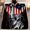 American-themed Design Pattern Flannel Printed Blanket Suitable for All Seasons Suitable for Living Room Office Sofa and Travel