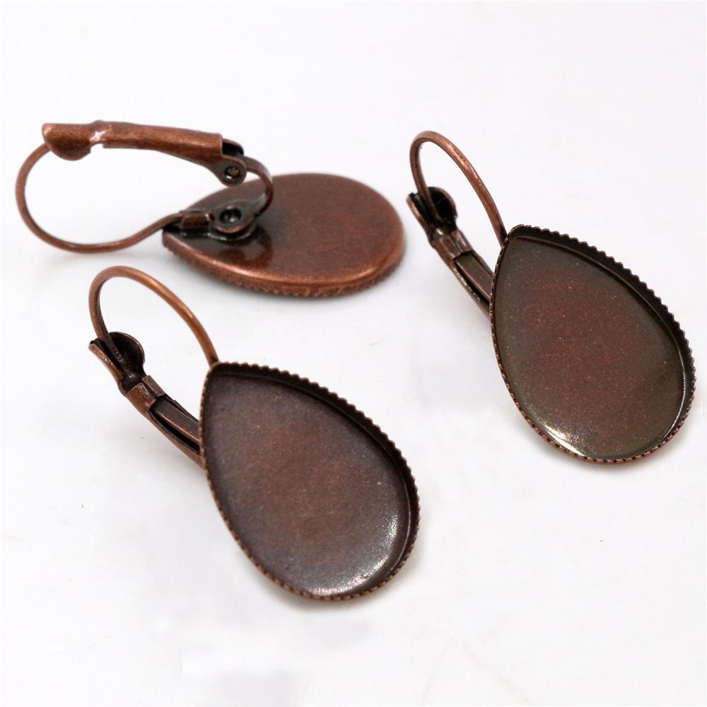

10x14mm 13x18mm 18x25mm 10pcs/lots 8 Colors plated Drop Style French Lever Back Earrings Blank/Base,Fit Drop Cabochons Earrings 10x14mm