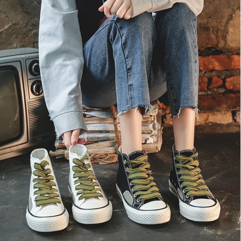 Women's Canvas Shoes Street Fashion Flat Canvas Shoes Student Daily Casual Shoes