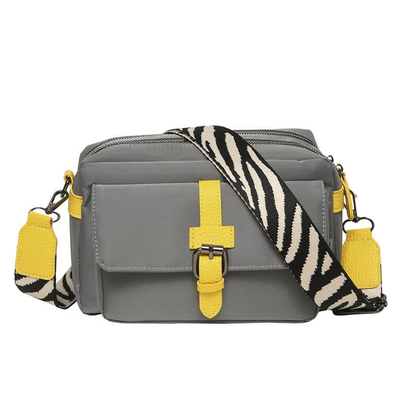 

Trendy brand small bag women s messenger bag fashionable new small square bag couple versatile wide shoulder strap single shoulder Oxford cloth bag