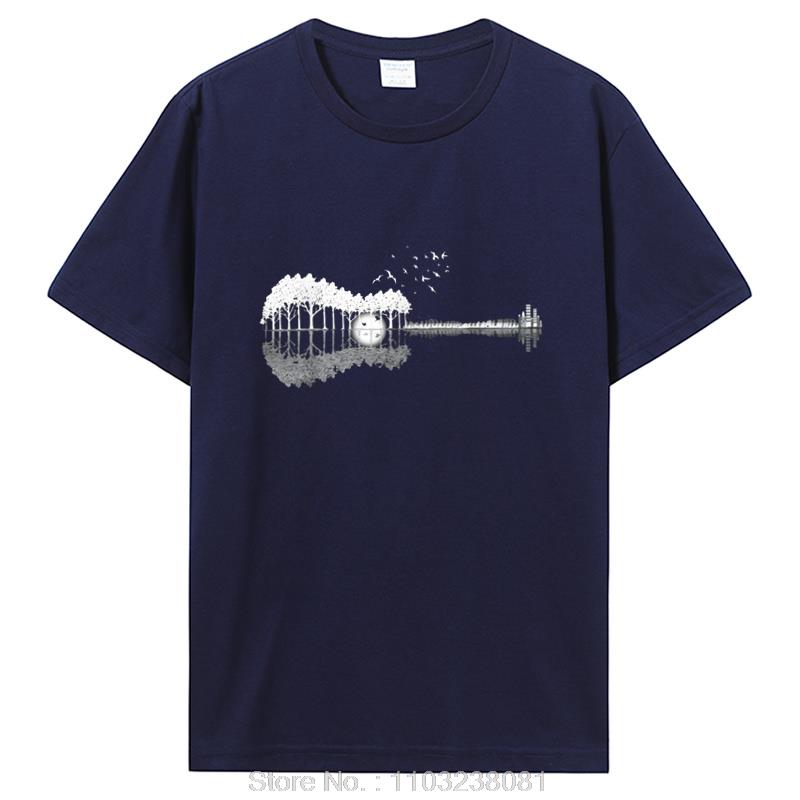 Guitar Lake Shadow Love Guitar Musician TShirt T Shirt Prevalent Beach Cotton Unisex T Shirt Printed Streetwear Unisexs Clothing