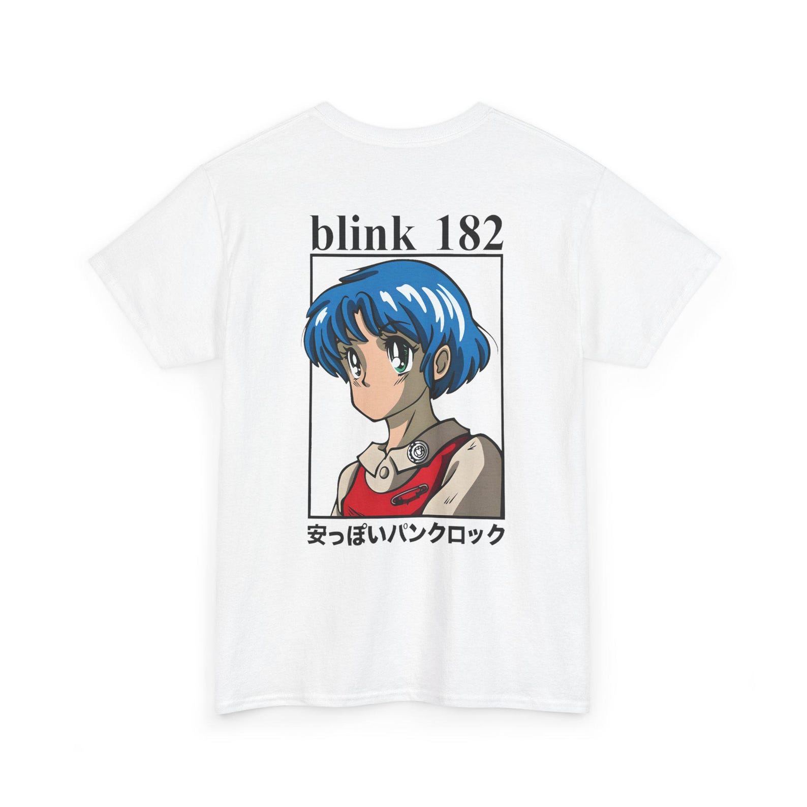Anime Graphic Blink 182 Back Print Tee Shirt M
