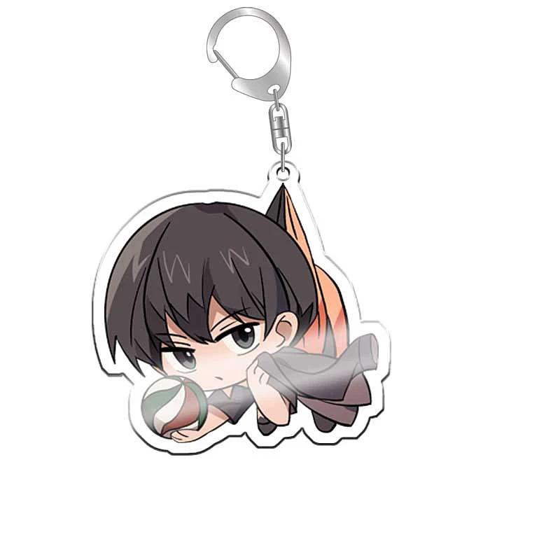 Haiky!! Hinata Shoyo Kageyama Tobio Anime Schlüsselanhänger Cartoon Modell Acryl Schlüsselanhänger Tasche Zubehör Niedliches Geschenk