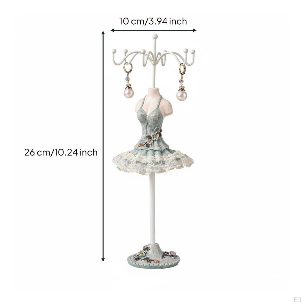 Mannequin Jewelry Stand Decorative Earring Necklace Holder Sophisticated Tree Display for