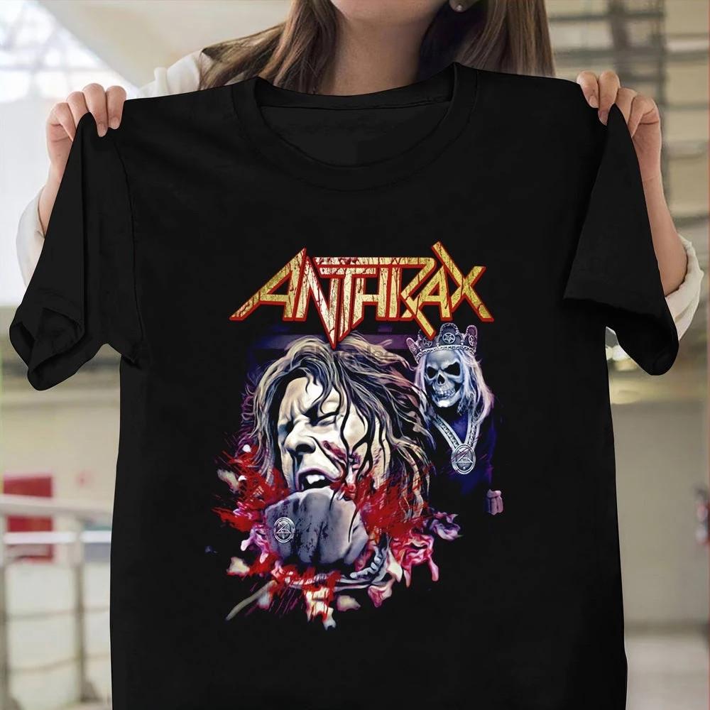 

Anthrax Band For Fans Cotton All Size Unisex Black T Shirt Unisex T-Shirt L