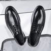 Pohodlí Pánské Kancelářské Obchodní Šaty Kožené Baleríny Pánské Kožené Svatební Boty 2024 Pánské Venkovní Kožené Boty s Kulatou Špičkou a Gumovou Podrážkou