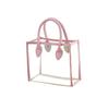 Waterproof Transparent Gift Bag Large Capacity Portable Women Shopping Bags with PU Handle Lightweight