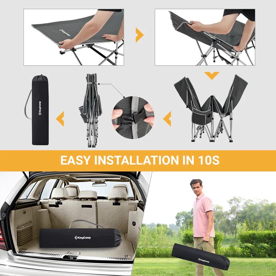 KING CAMP Comfort Folding Camping Lounger