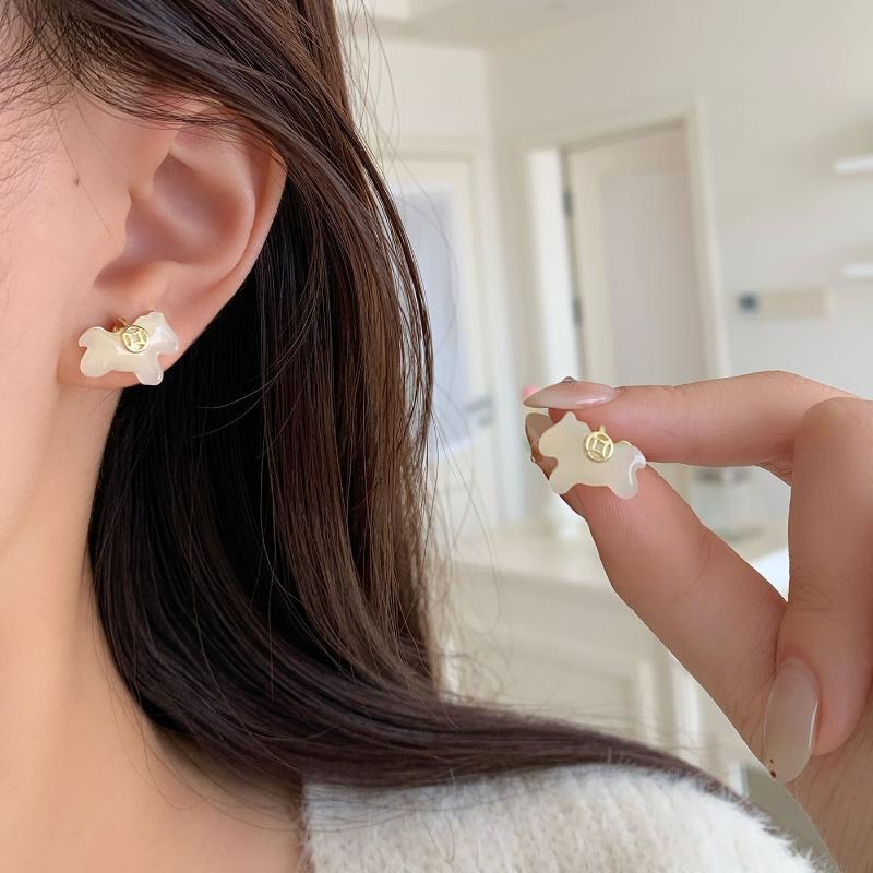 Creative Unique Cartoon Animal Colt Horse Earrings For Women Girl Cute Animal Little Horse Ear Stud Jewelry New Year Gift
