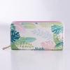 Tropical Flower Long Zipper Wallet, Wallet Clutch Card Bag
