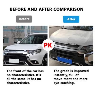 Car Emblems Stickers Styling 3D Letters Hood Logo Badge ABS Chrome For Mitsubishi Outlander Car Accessories Black Silvery