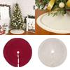 New Cable Knitted Christmas Tree Skirt Red Cream Rustic Xmas Tree Base Cover Home Decorations Round Thicken Christmas Tree Decor