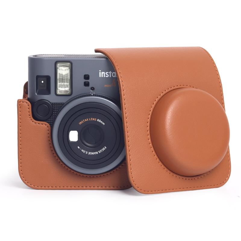 

[Film Lab] Instax Mini 41 PU Leather Camera Case Soft Protective Case with Strap CAA93 коричневый