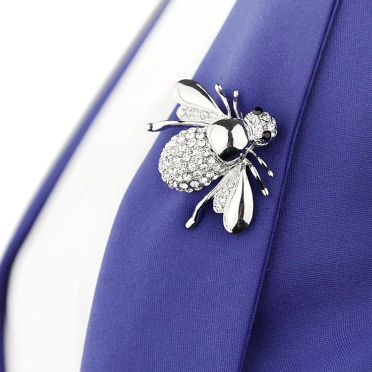 European & American Cute Animal Diamond Bee Brooch – Creative New Accessory