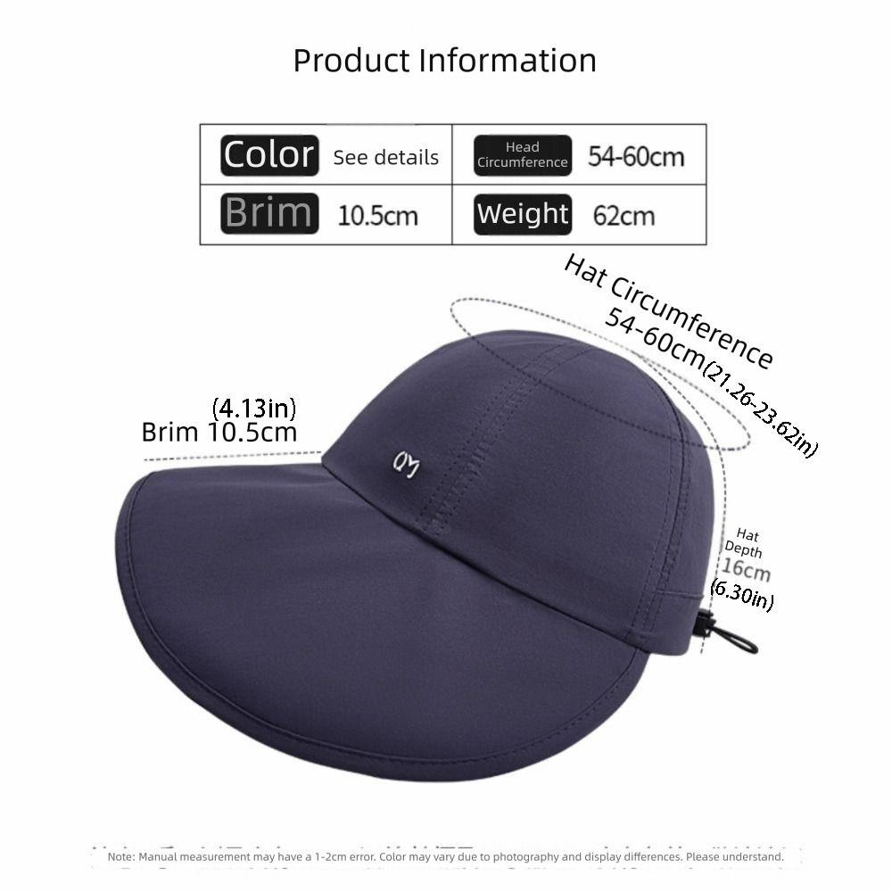 Portable Big Brimmed Fisherman Hat Quick Drying Wide Brim Summer Sun Hat Sun Protection Solid Color Sunshade Hat Hiking