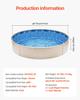 VEVOR 8-ft Round Above Ground Pool Liner, Overlap Pool Liners, Standard Gauge Vinyl, 48-to-54inch Wall Height